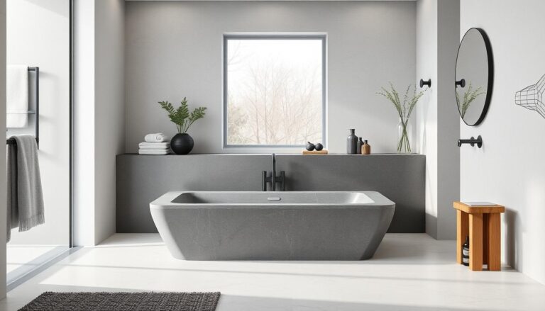 artificial stone tub grey